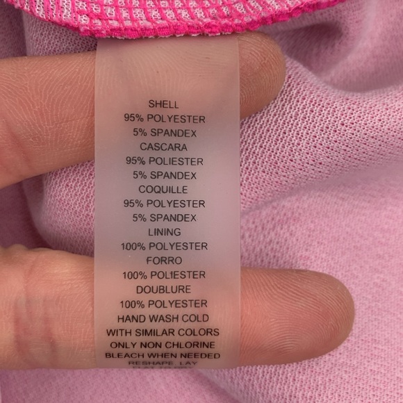 Vince Camuto Bright Pink High Collar Dress Size 8 White Scrolled Design Zip up - Picture 10 of 14